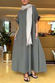 Made in Italy Summer Oscar Pure Cotton T Shirt Dress Mocha /12 =